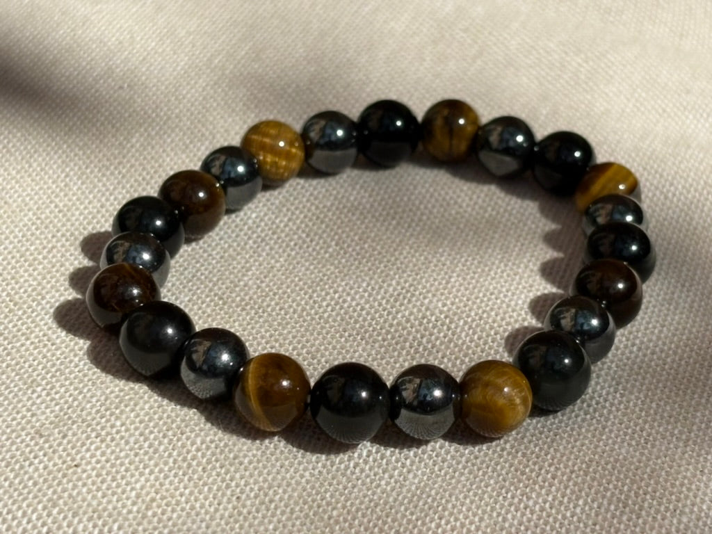 Ojo de Tigre, Obsidiana y Hematita