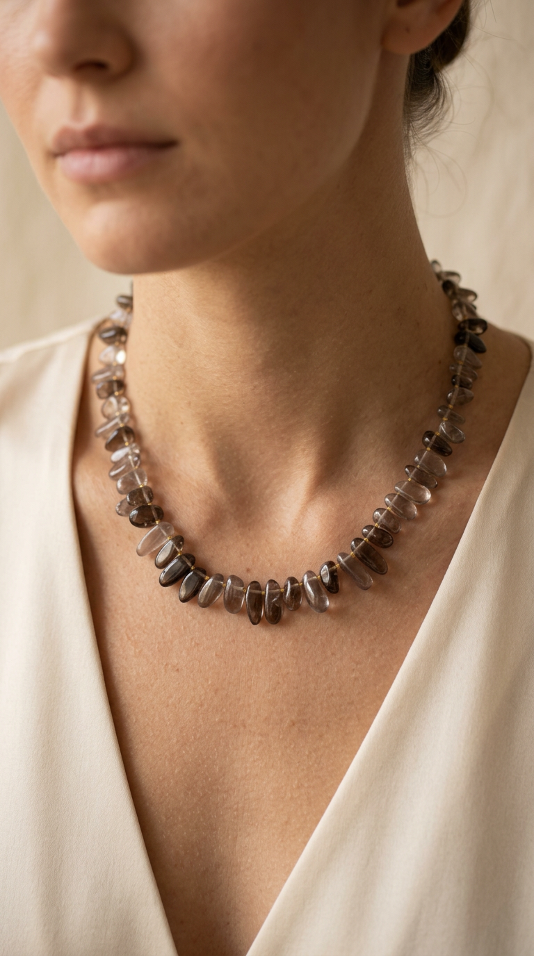 Collar Cuarzo Ahumado