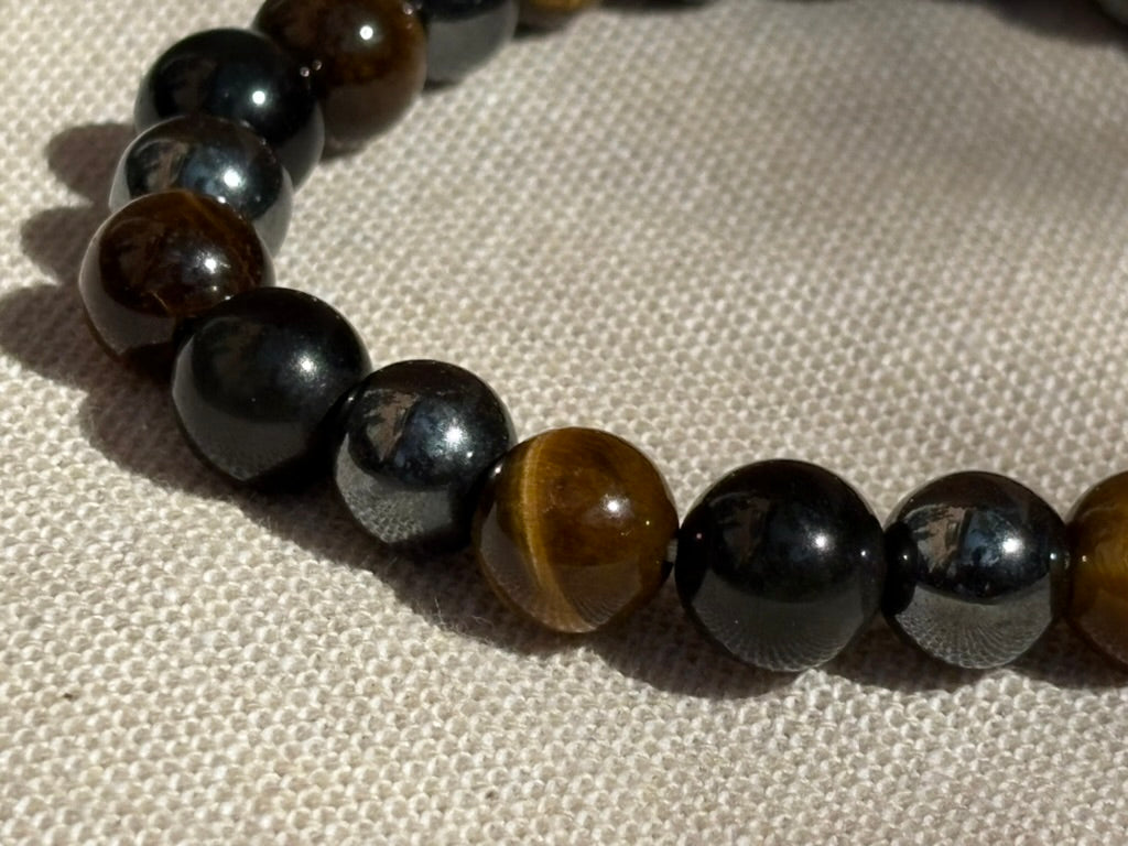 Ojo de Tigre, Obsidiana y Hematita