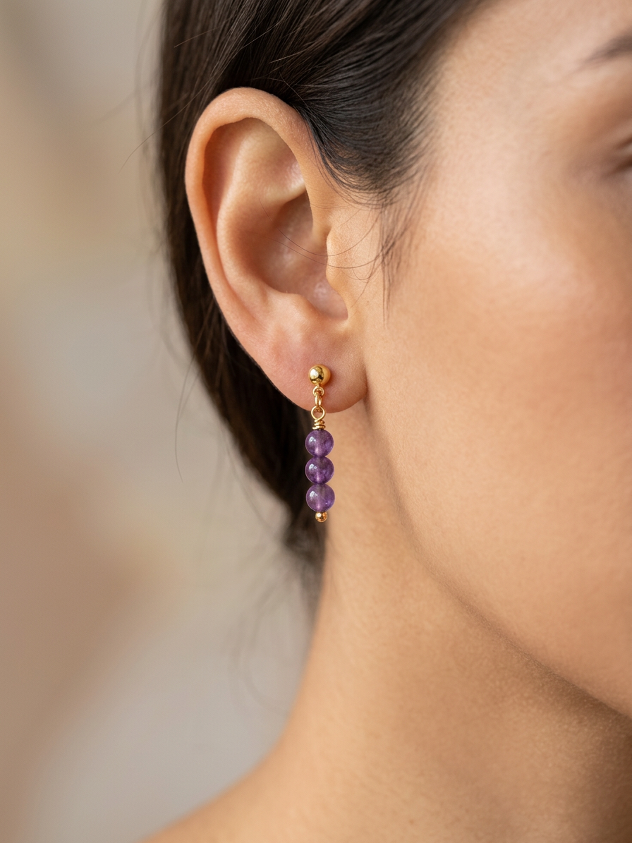 Pendientes Amatista